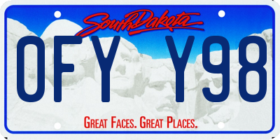 SD license plate 0FYY98
