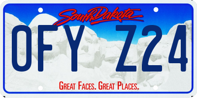 SD license plate 0FYZ24