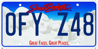 SD license plate 0FYZ48