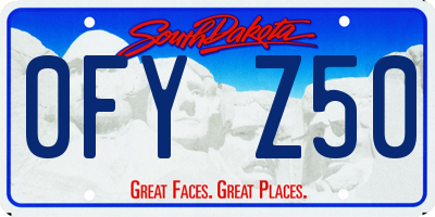 SD license plate 0FYZ50