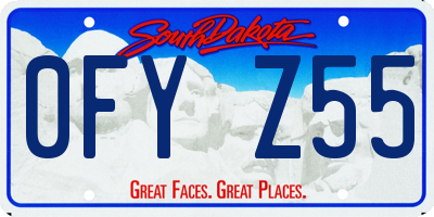 SD license plate 0FYZ55