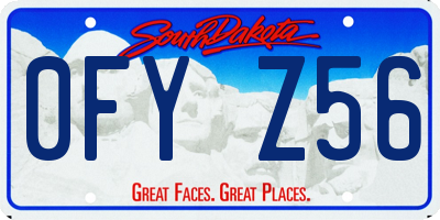 SD license plate 0FYZ56