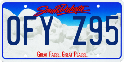 SD license plate 0FYZ95