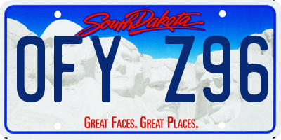 SD license plate 0FYZ96