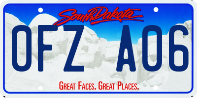 SD license plate 0FZA06