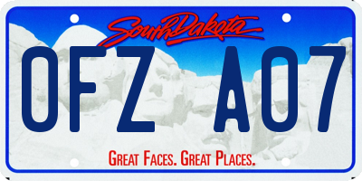 SD license plate 0FZA07