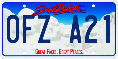 SD license plate 0FZA21