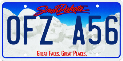 SD license plate 0FZA56
