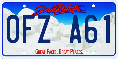 SD license plate 0FZA61