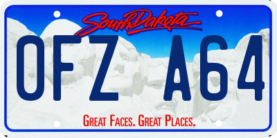 SD license plate 0FZA64