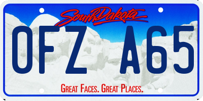 SD license plate 0FZA65