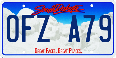 SD license plate 0FZA79