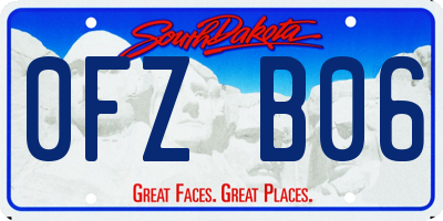 SD license plate 0FZB06