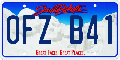 SD license plate 0FZB41