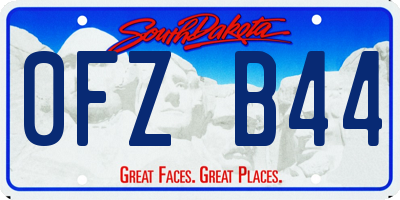 SD license plate 0FZB44