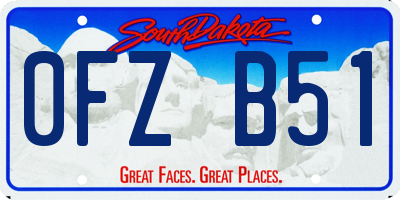 SD license plate 0FZB51