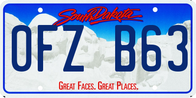 SD license plate 0FZB63