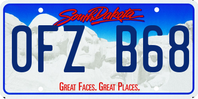SD license plate 0FZB68