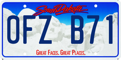 SD license plate 0FZB71