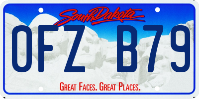 SD license plate 0FZB79