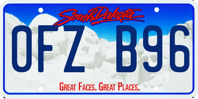 SD license plate 0FZB96
