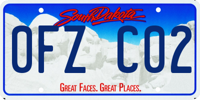 SD license plate 0FZC02