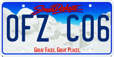 SD license plate 0FZC06