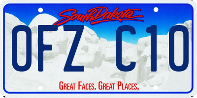 SD license plate 0FZC10