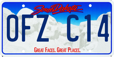 SD license plate 0FZC14