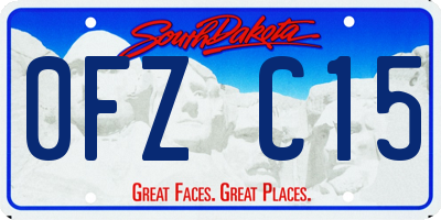SD license plate 0FZC15
