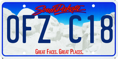 SD license plate 0FZC18