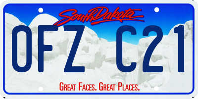 SD license plate 0FZC21