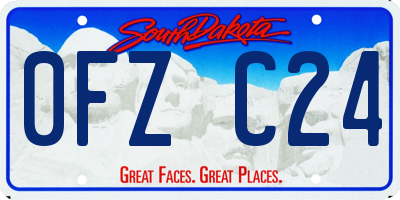 SD license plate 0FZC24