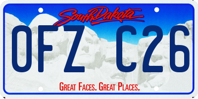 SD license plate 0FZC26