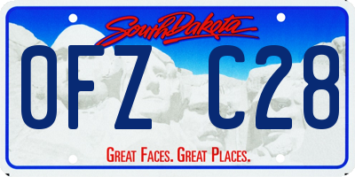 SD license plate 0FZC28