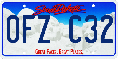 SD license plate 0FZC32