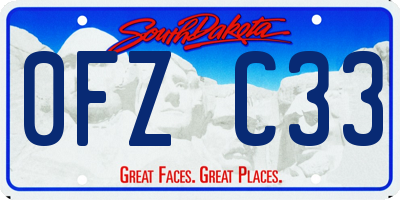 SD license plate 0FZC33