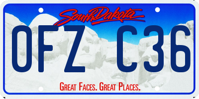 SD license plate 0FZC36