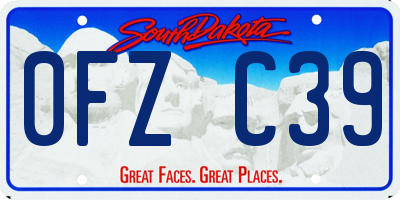 SD license plate 0FZC39