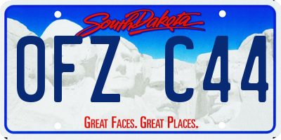 SD license plate 0FZC44
