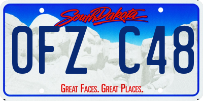 SD license plate 0FZC48