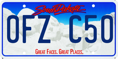 SD license plate 0FZC50