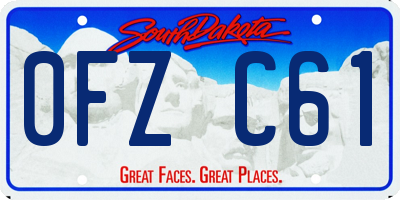 SD license plate 0FZC61