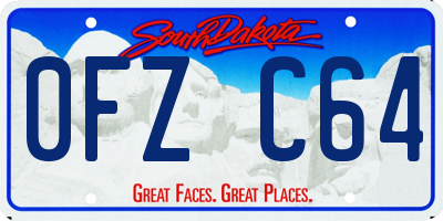 SD license plate 0FZC64