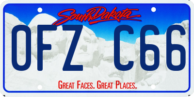 SD license plate 0FZC66