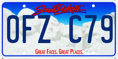 SD license plate 0FZC79