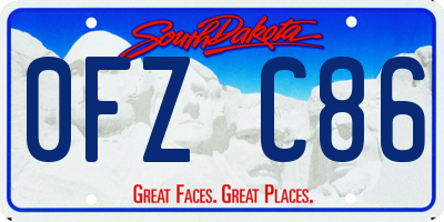 SD license plate 0FZC86