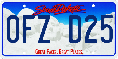 SD license plate 0FZD25