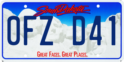 SD license plate 0FZD41