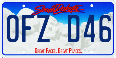 SD license plate 0FZD46